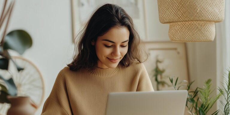 Woman Working at Table